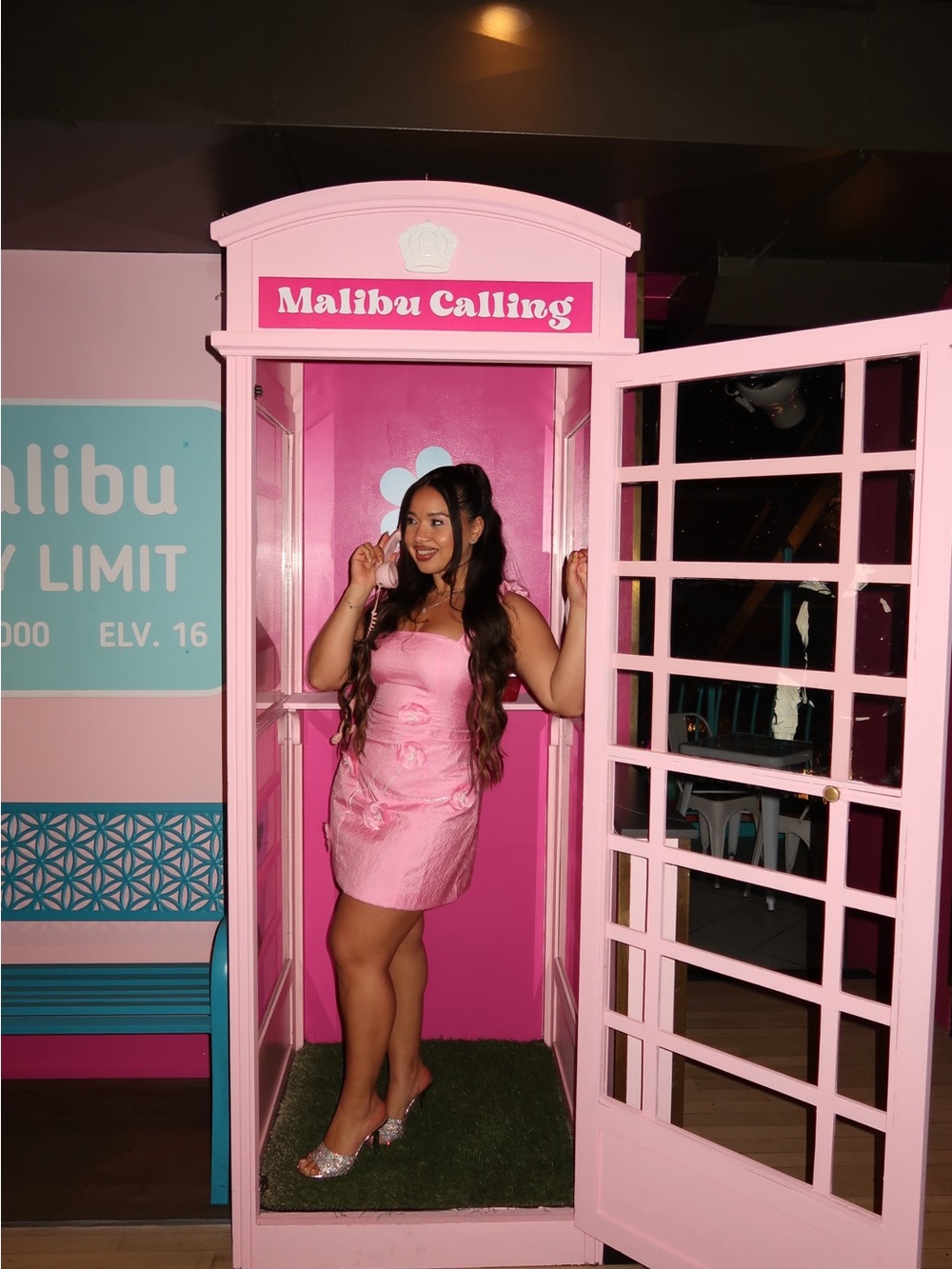 Strapless Pink Mini Dress with Subtle Floral Texture